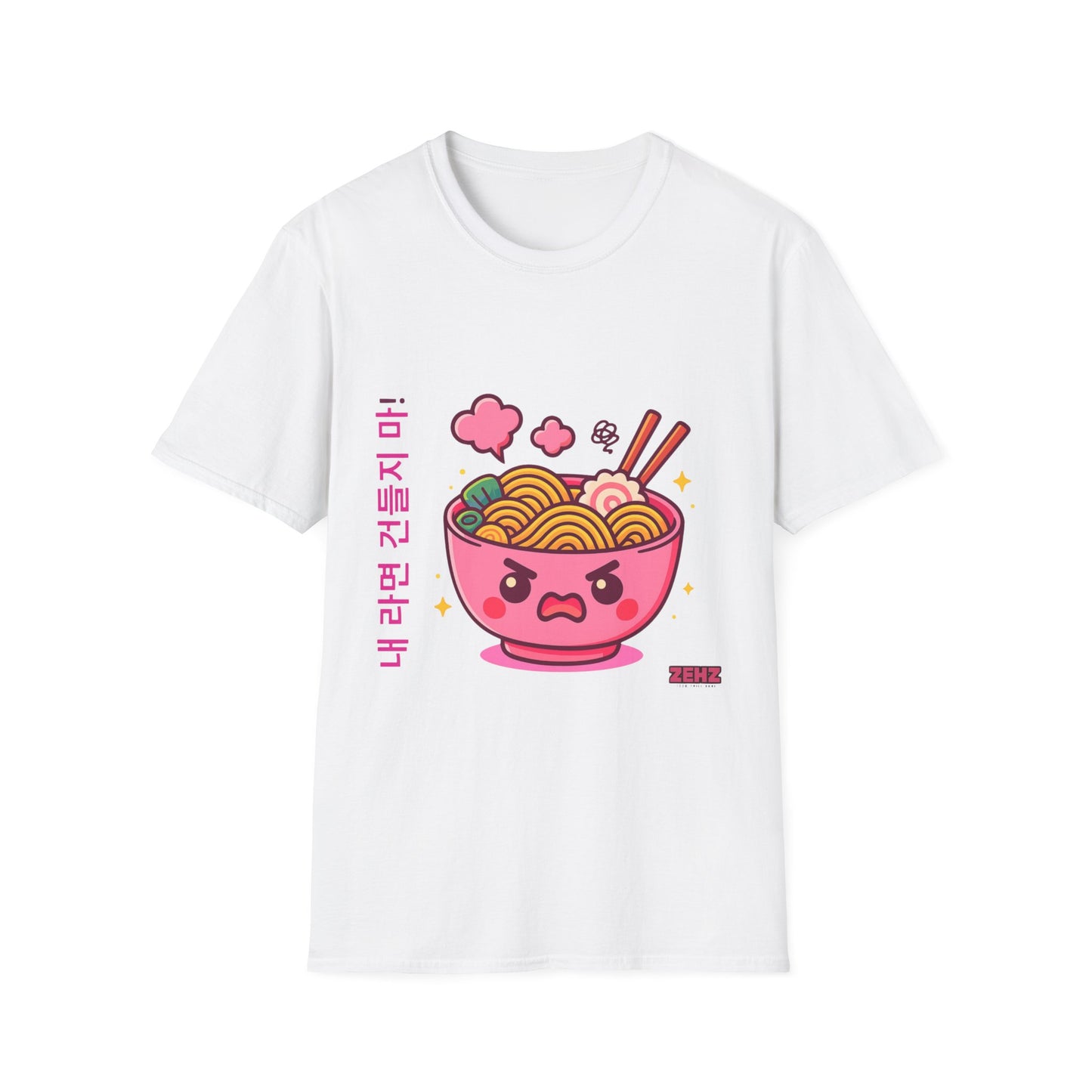 Angry K-pop Ramen Girl - Soft style T-Shirt