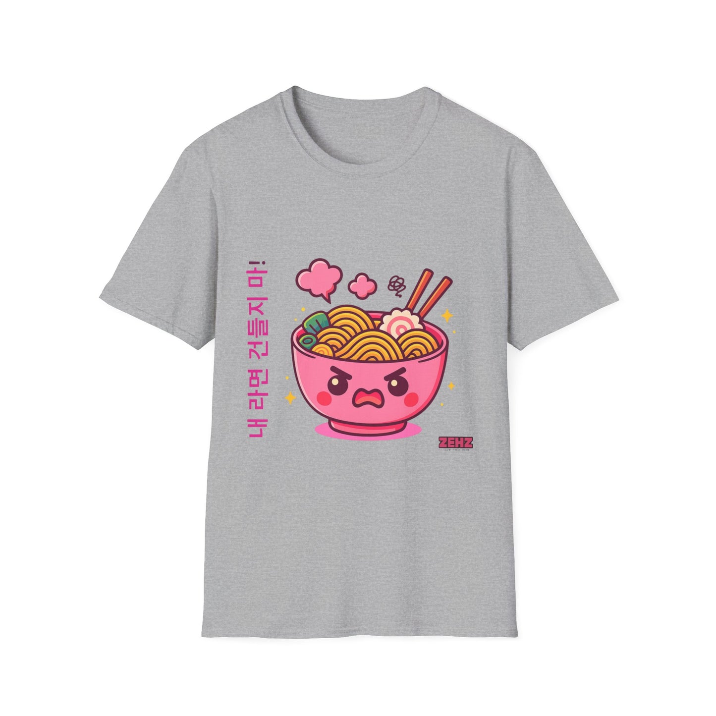 Angry K-pop Ramen Girl - Soft style T-Shirt