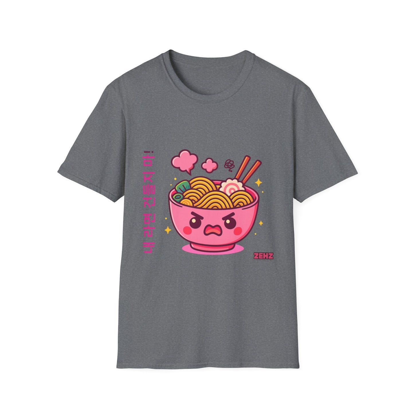 Angry K-pop Ramen Girl - Soft style T-Shirt