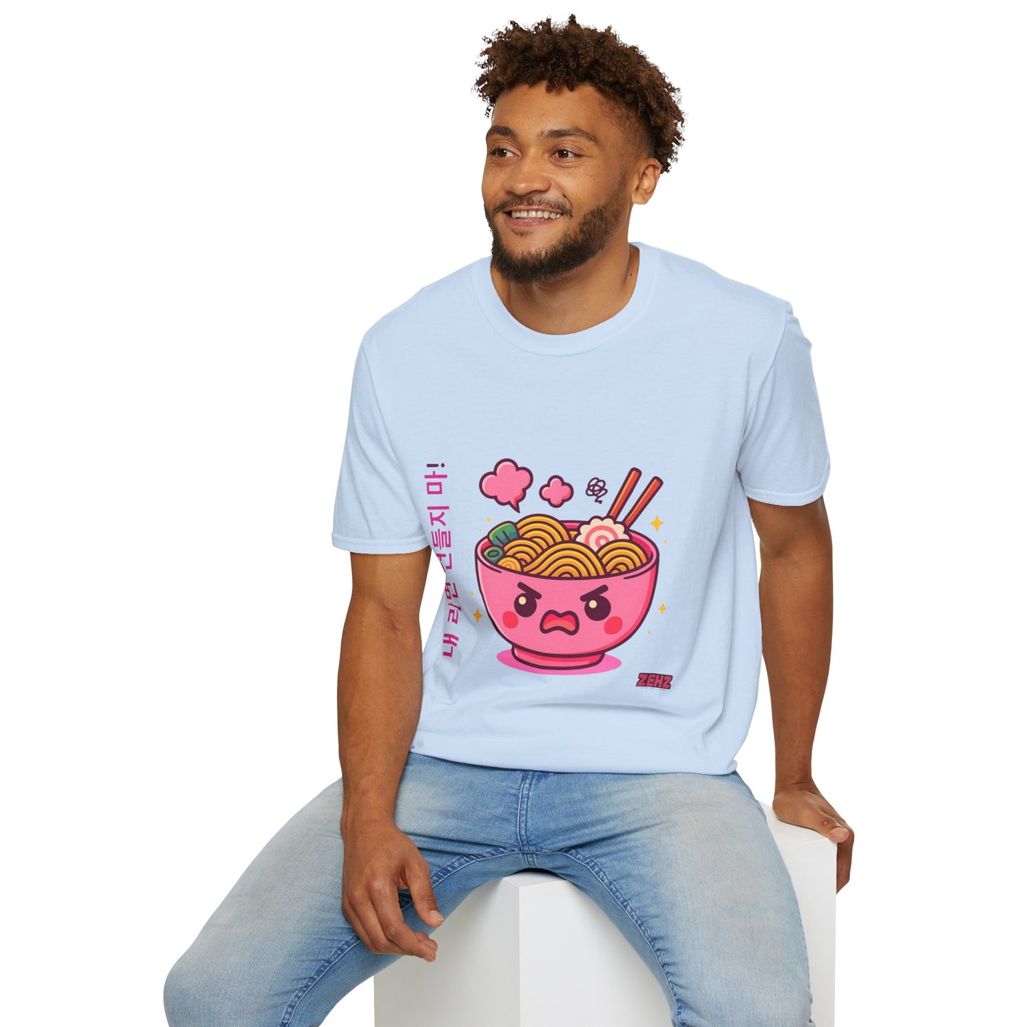 Angry K-pop Ramen Girl - Soft style T-Shirt