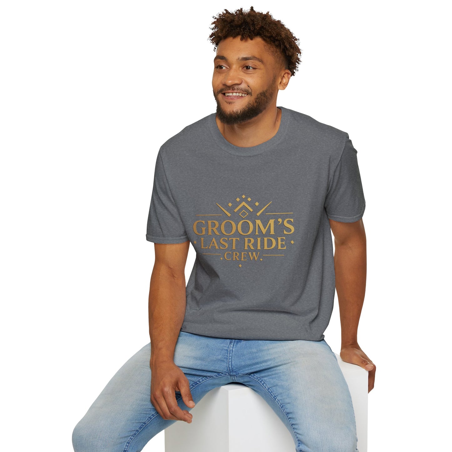 Grooms Last Ride Crew 2 - Unisex Heavy Cotton Tee