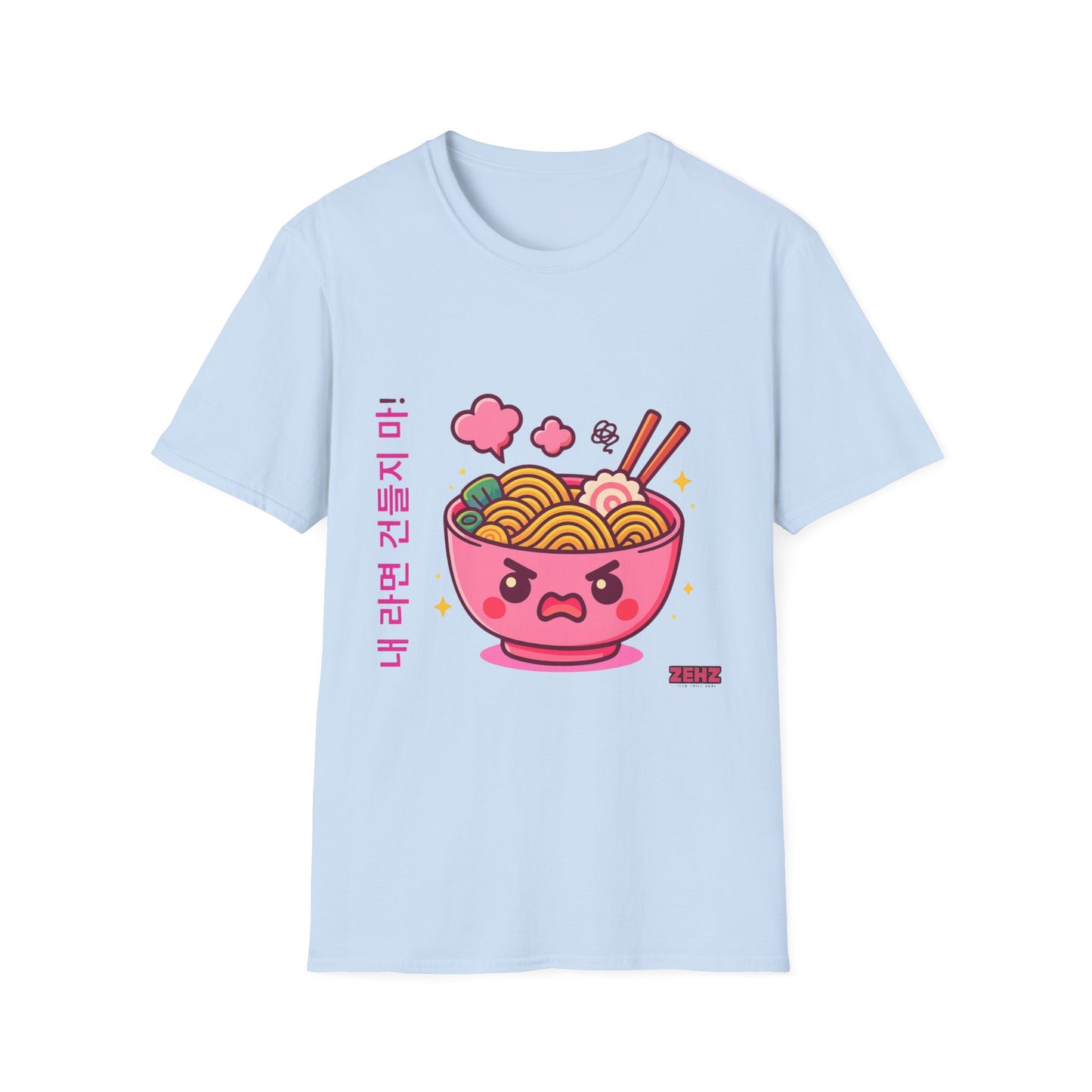 Angry K-pop Ramen Girl - Soft style T-Shirt