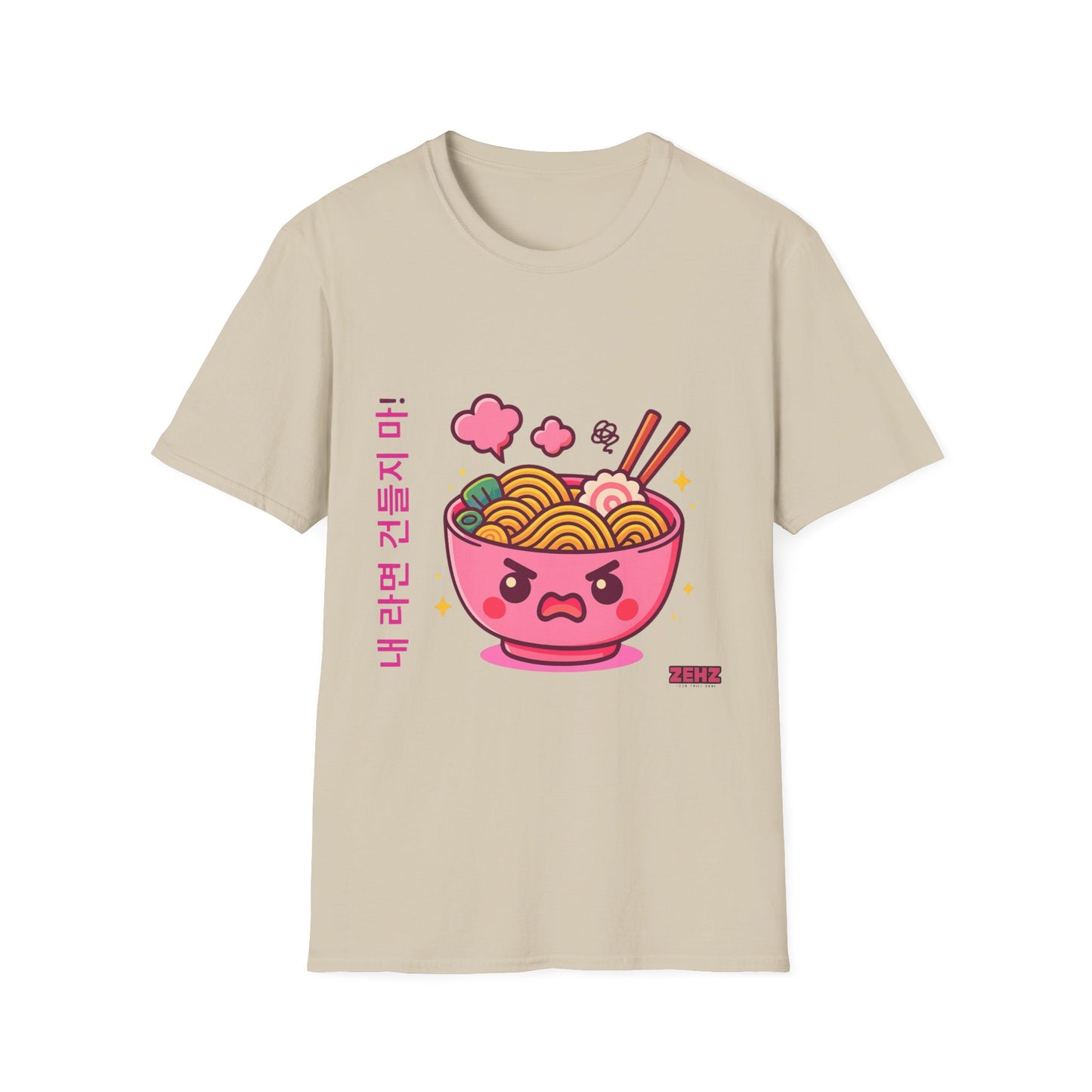 Angry K-pop Ramen Girl - Soft style T-Shirt