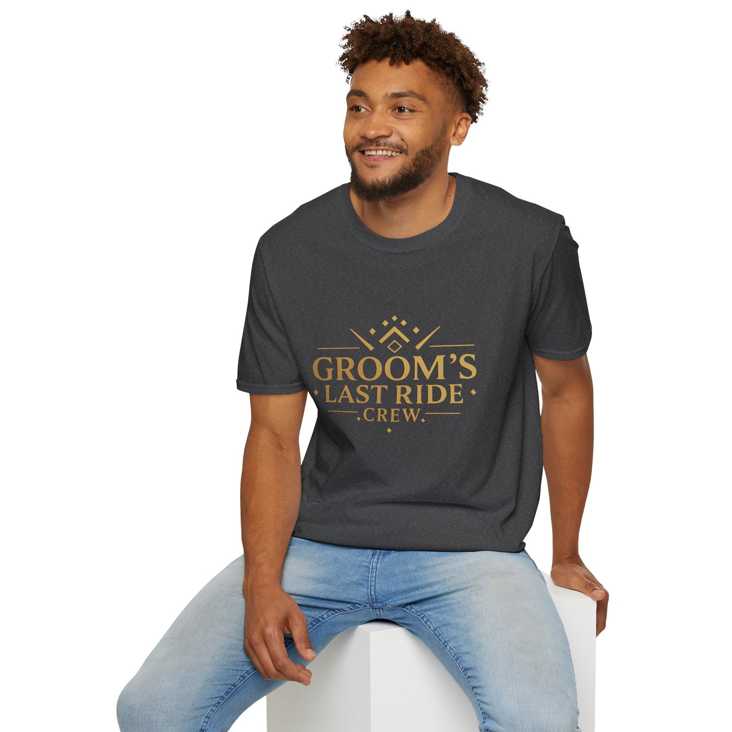 Grooms Last Ride Crew 2 - Unisex Heavy Cotton Tee