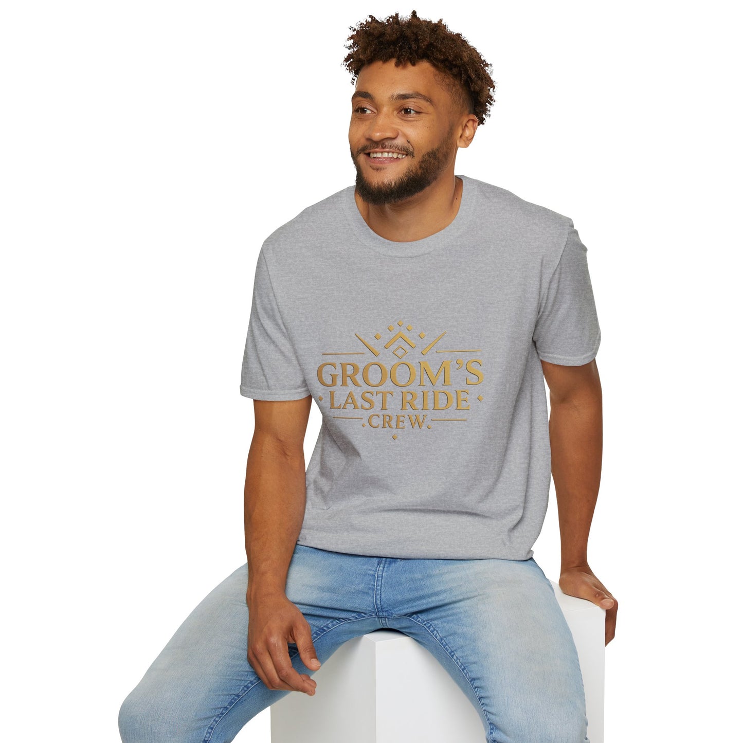 Grooms Last Ride Crew 2 - Unisex Heavy Cotton Tee